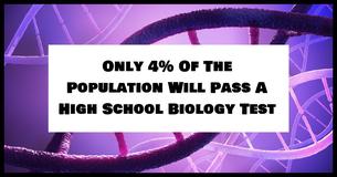Only 4% Of The Population Will Pass A High School Biology Test Only 4% Of The Population Will Pass A High School Biology Test
