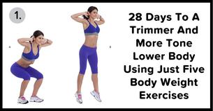 28 Days To A Trimmer And More Tone Lower Body Using Just Five Body Weight Exercises 28 Days To A Trimmer And More Tone Lower Body Using Just Five Body Weight Exercises