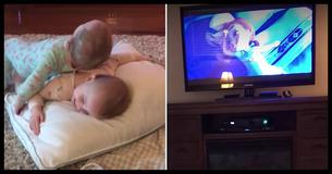 Mom Hits Record When She Realizes What Her Babies Are Really Doing While Watching This Disney Film Mom Hits Record When She Realizes What Her Babies Are Really Doing While Watching This Disney Film