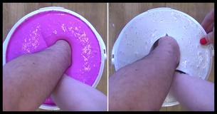 This Couple Makes A Strange Pink Liquid To Dip Their Hands Into - But The Final Product Will Blow Your Mind This Couple Makes A Strange Pink Liquid To Dip Their Hands Into - But The Final Product Will Blow Your Mind