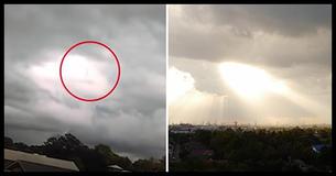 Woman Takes Viral Video Of God 'Walking' In The Clouds Woman Takes Viral Video Of God 'Walking' In The Clouds