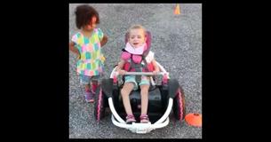 Little Girl Approaches Child In Motorized Wheelchair Making One Move That Her Mother Refused To Ignore Little Girl Approaches Child In Motorized Wheelchair Making One Move That Her Mother Refused To Ignore