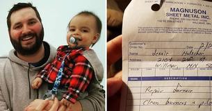 Note by Furnace Repairman Left On Receipt About Newborn After Emergency Call Leaves Father Shocked Note by Furnace Repairman Left On Receipt About Newborn After Emergency Call Leaves Father Shocked