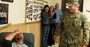 Sailor Son Epically Crashes His Father's 50th Birthday - The Reaction Will Melt Your Heart Sailor Son Epically Crashes His Father's 50th Birthday - The Reaction Will Melt Your Heart
