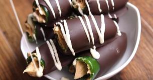 Peanut Butter Filled Jalapeno Pops, Covered With Chocolate Peanut Butter Filled Jalapeno Pops, Covered With Chocolate
