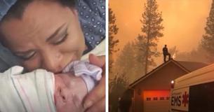 Una madre da a luz a su bebé durante un incendio y no tiene esperanzas de sobrevivir hasta que un extraño la lleva a un lugar seguro Una madre da a luz a su bebé durante un incendio y no tiene esperanzas de sobrevivir hasta que un extraño la lleva a un lugar seguro