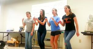 Four Singing Girls Impress Their Class With The Classic Song By Herman Hermits Four Singing Girls Impress Their Class With The Classic Song By Herman Hermits