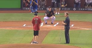 Blind Teenager Throws 1st Pitch At Baseball Game & The Crowd Goes Wild As He Nails It. Blind Teenager Throws 1st Pitch At Baseball Game & The Crowd Goes Wild As He Nails It.