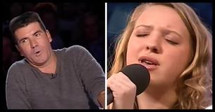 Quando garotinha tímida pega o microfone no palco, ela impressiona não apenas a platéia, mas também a Simon Quando garotinha tímida pega o microfone no palco, ela impressiona não apenas a platéia, mas também a Simon