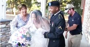 Bride Has No Idea Army Son Is Waiting Right Behind Her To Walk Her Down the Aisle Bride Has No Idea Army Son Is Waiting Right Behind Her To Walk Her Down the Aisle