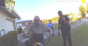 Elderly Man Given Brand New Bicycle from Two Police Officers After His Was Stolen Elderly Man Given Brand New Bicycle from Two Police Officers After His Was Stolen