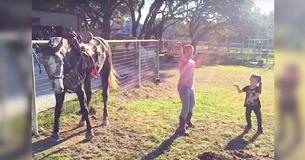 Little Girls Start Dancing To Popular Tune, But It Is The Horse That Steals The Show Little Girls Start Dancing To Popular Tune, But It Is The Horse That Steals The Show