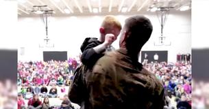 Military Dad Surprises Kids At School After Being Overseas In Afghanistan For 6 Months Military Dad Surprises Kids At School After Being Overseas In Afghanistan For 6 Months
