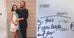 Novia embarazada nunca había conocido a la familia de su novio mesonero hasta que un cliente escribe una nota sobre ellos Novia embarazada nunca había conocido a la familia de su novio mesonero hasta que un cliente escribe una nota sobre ellos