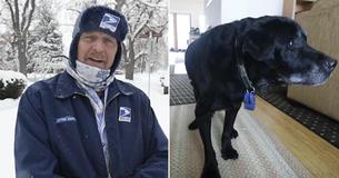 Mailman Greeted By Dog Every Day, Then He Sees The Owner Carrying The 70 lb Dog Mailman Greeted By Dog Every Day, Then He Sees The Owner Carrying The 70 lb Dog
