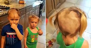 Little Boy Shaves His And Sister’s Head When He Finds Electric Shaver Little Boy Shaves His And Sister’s Head When He Finds Electric Shaver