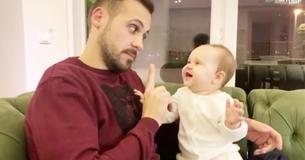 Adorable Baby Girl Thinks Her Daddy Is Just Hysterical Adorable Baby Girl Thinks Her Daddy Is Just Hysterical