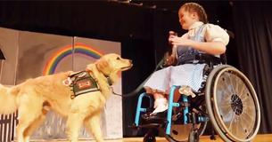High School Student In Wheelchair Stars As Dorothy in ‘Wizard Of Oz’ With Her Service Dog As Toto High School Student In Wheelchair Stars As Dorothy in ‘Wizard Of Oz’ With Her Service Dog As Toto
