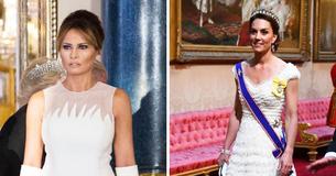 Melania Trump était très belle et élégante dans sa robe Dior lors du dîner d'état au Buckingham Palace Melania Trump était très belle et élégante dans sa robe Dior lors du dîner d'état au Buckingham Palace