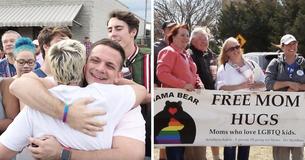 Mom Offers Free Hugs At Pride Parade To Kids Whose Who Don't Have Parents Support Mom Offers Free Hugs At Pride Parade To Kids Whose Who Don't Have Parents Support