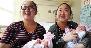 Identical Twins Give Birth To Rainbow Babies On The Same Day After Both Suffering Miscarriages Identical Twins Give Birth To Rainbow Babies On The Same Day After Both Suffering Miscarriages