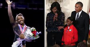 'Couldn’t Be More Proud of You!' Michelle Obama Congratulates Simone Biles after Her History-Making Triple-Double 'Couldn’t Be More Proud of You!' Michelle Obama Congratulates Simone Biles after Her History-Making Triple-Double