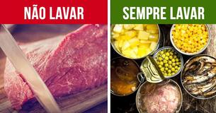 5 alimentos que você NUNCA deve lavar, e 5 alimentos que sempre devem ser lavados 5 alimentos que você NUNCA deve lavar, e 5 alimentos que sempre devem ser lavados