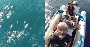 Un homme survole un drone sur l'océan et filme un événement incroyablement rare Un homme survole un drone sur l'océan et filme un événement incroyablement rare