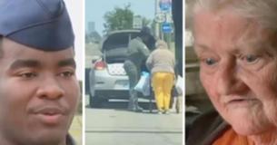 Airman Helps Senior Citizen Walking In Blistering Heat Unaware Of Bystander Filming Everything He Does Airman Helps Senior Citizen Walking In Blistering Heat Unaware Of Bystander Filming Everything He Does