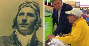Supermarket Plans Surprise Birthday Party For 98-Year-Old WWII Vet Who Works As Bag Boy Supermarket Plans Surprise Birthday Party For 98-Year-Old WWII Vet Who Works As Bag Boy
