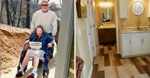 Ein Sohn verwandelt seinen Keller in ein renoviertes Appartement für seine alt gewordenen Eltern, in dem sie leben können Ein Sohn verwandelt seinen Keller in ein renoviertes Appartement für seine alt gewordenen Eltern, in dem sie leben können