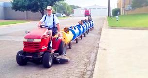 An 80-Year-Old Retiree Creates A 'Dog Train' To Bring Rescued Homeless Dogs Out On Adventures An 80-Year-Old Retiree Creates A 'Dog Train' To Bring Rescued Homeless Dogs Out On Adventures
