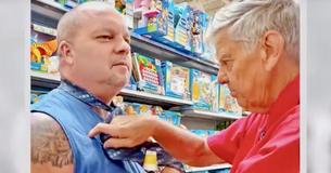 Compassionate Stranger Shows Man In Store How To Tie A Tie For Father's Funeral Compassionate Stranger Shows Man In Store How To Tie A Tie For Father's Funeral