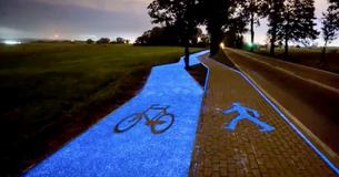 Poland Launches Glow-In-The-Dark Bike Path That Is Powered By Sunlight Poland Launches Glow-In-The-Dark Bike Path That Is Powered By Sunlight