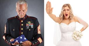 Noiva irritada expulsa veterano que compareceu com uniforme do exército por ele estar chamando mais atenção que ela Noiva irritada expulsa veterano que compareceu com uniforme do exército por ele estar chamando mais atenção que ela