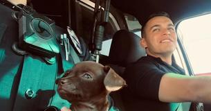 Police Officers Save Small Lost Puppy Who Ends Up Becoming A K-9 Unit Member Police Officers Save Small Lost Puppy Who Ends Up Becoming A K-9 Unit Member