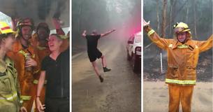 Bomberos australianos celebran la llegada de la lluvia con un baile que se hace viral Bomberos australianos celebran la llegada de la lluvia con un baile que se hace viral