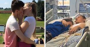 Una adolescente le da un beso de despedida a su novio justo antes de que se le desconecte el soporte vital Una adolescente le da un beso de despedida a su novio justo antes de que se le desconecte el soporte vital