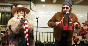 Jimmy Fallon And Alanis Morissette Do Impromptu Performance In NYC Subway Station In Disguise Jimmy Fallon And Alanis Morissette Do Impromptu Performance In NYC Subway Station In Disguise