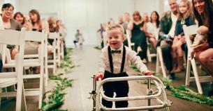 Toddler With Down Syndrome Proudly Walks Down The Aisle Carrying The Rings Toddler With Down Syndrome Proudly Walks Down The Aisle Carrying The Rings