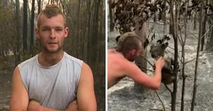 Un chasseur australien sauve neuf koalas lors d'une mission dangereuse au milieu des flammes Un chasseur australien sauve neuf koalas lors d'une mission dangereuse au milieu des flammes