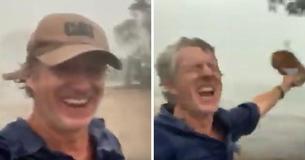 Emotional Moment Joyous Australian Farmer Celebrates While He Welcomes Torrential Rain Finally Falling Onto His Drought-Stricken Property Emotional Moment Joyous Australian Farmer Celebrates While He Welcomes Torrential Rain Finally Falling Onto His Drought-Stricken Property