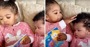 2-Year-Old Girl Can't Read But Tells Story To Baby Sister 2-Year-Old Girl Can't Read But Tells Story To Baby Sister