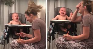 Mom's Pretend Sneezes Has Baby Son Laughing His Heart Out Mom's Pretend Sneezes Has Baby Son Laughing His Heart Out