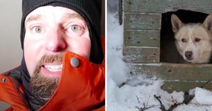 Vet Tries To Sleep In A Freezing Dog House To Show How Much Dogs Suffer If Left Outside During Winter Vet Tries To Sleep In A Freezing Dog House To Show How Much Dogs Suffer If Left Outside During Winter