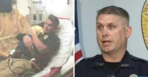Many Praise Caring Police Officer After Photo Shows Him Helping Abandoned Toddler Many Praise Caring Police Officer After Photo Shows Him Helping Abandoned Toddler