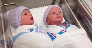 Twin Newborn Baby Brothers Captured Talking To Each Other Only An Hour Following Birth Twin Newborn Baby Brothers Captured Talking To Each Other Only An Hour Following Birth