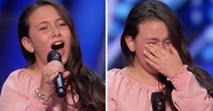 Zehnjährige, die in der Schule gemobbt wurde, verdiente sich mit ihrer wunderbaren Stimme den seltenen goldenen Buzzer bei Zehnjährige, die in der Schule gemobbt wurde, verdiente sich mit ihrer wunderbaren Stimme den seltenen goldenen Buzzer bei