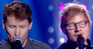 Ed Sheeran och James Blunt sjunger klassisk duett med Elton John och deras röster beblandas helt perfekt Ed Sheeran och James Blunt sjunger klassisk duett med Elton John och deras röster beblandas helt perfekt