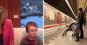 Un niño se duerme en un tren y una persona desconocida le da a su madre una nota sobre su crianza Un niño se duerme en un tren y una persona desconocida le da a su madre una nota sobre su crianza